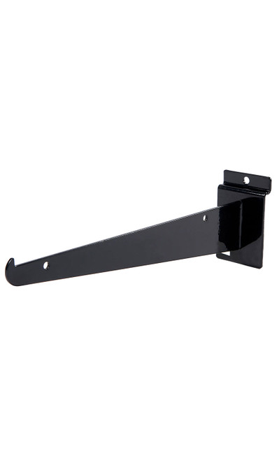 10" Black Shelf Bracket for Slatwall - Case of 10zoom