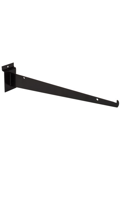 14" Black Shelf Bracket for Slatwall - Case of 5zoom