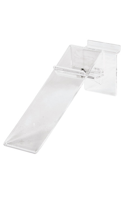 Clear Acrylic Heel-Hold Swivel Shoe Display for Slatwall or Wire Grid - Case of 2zoom
