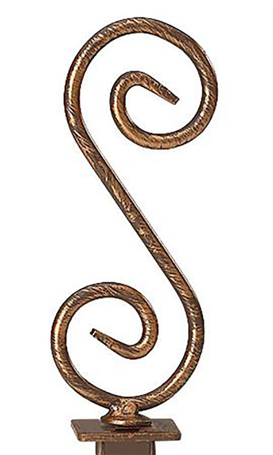 Boutique Cobblestone S-Shape Square Fitting Finialzoom