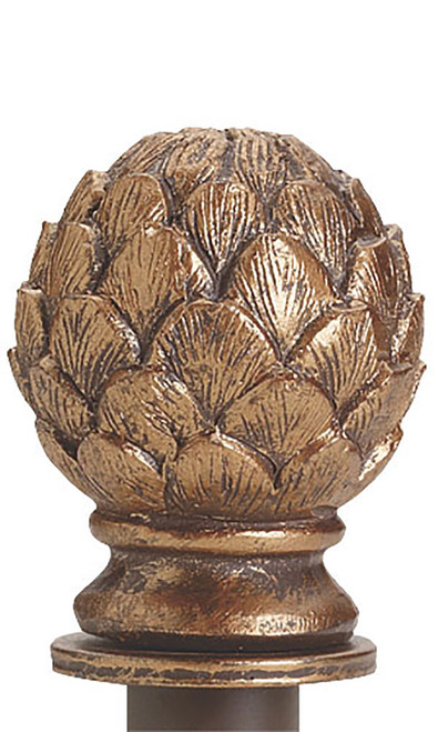 Boutique Cobblestone Artichoke Round Fitting Finialzoom