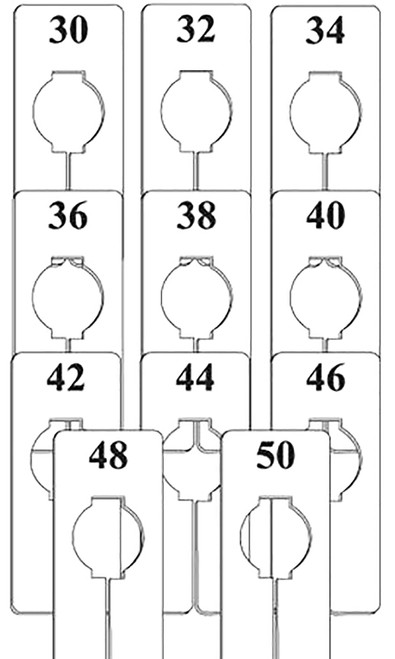 Rectangular Size Dividers - Men's Variety Pack  5” L x 2” Wzoom