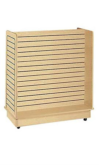 24 x 48 x 48 inch Maple Slatwall Gondola with Casterszoom