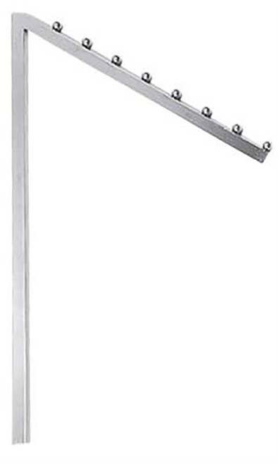 Interchangeable 8-Ball Chrome Slant Arm for Clothing Rack - Set of 2zoom