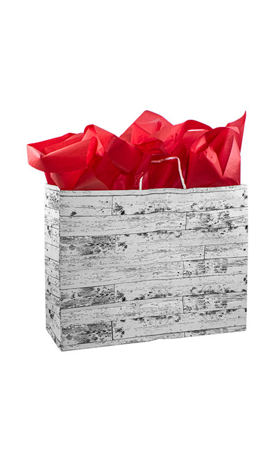Wood Pattern Paper Shopping Bags - Case of 100 (Large)zoom