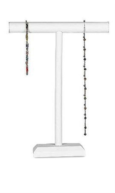  White Faux Leather Large T-Bar Display - Case of 3zoom