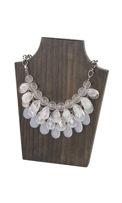 Dark Oak Small Wood Necklace Display - Case of 3zoom