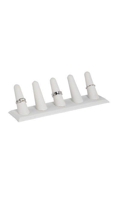 White 5-Finger Ring Display - Case of 10zoom