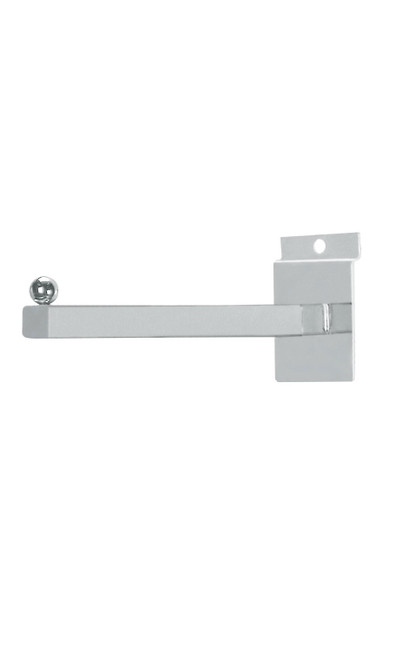 12" Straight Square Chrome Faceout for Slatwall - Case of 10zoom