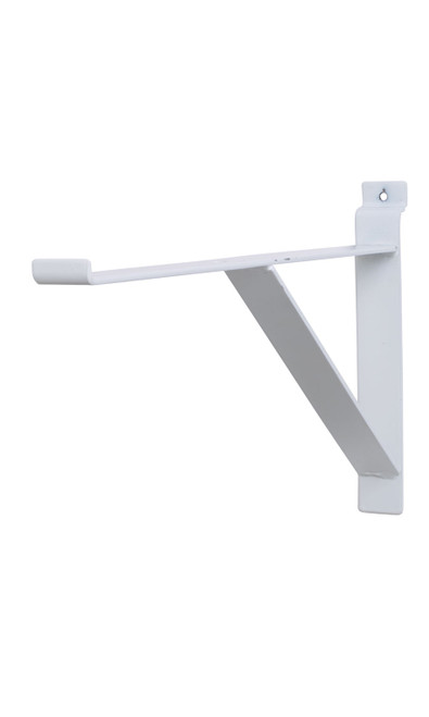 12" White Contemporary Shelf Bracket for Slatwall - Case of 3zoom