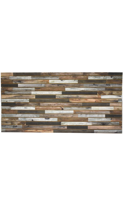 4 Foot x 8 Foot Horizontal Distressed Wood Slatwall Panelzoom