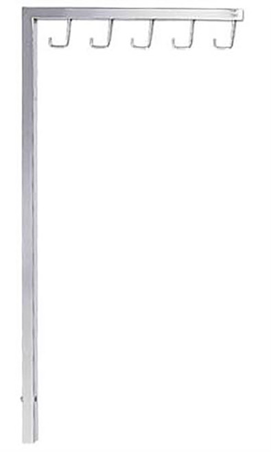 Interchangeable J-Hook Chrome Straight Arm for Clothing Rack - Set of 2zoom