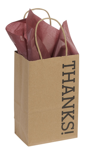 Small Thanks Paper Bags - Case of 100zoom