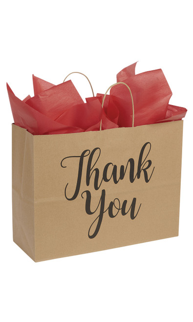 Large Thank You Paper Bags - Case of 100zoom
