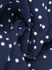 Fall Winter Women's New Navy Blue High Waist Medium Long Dress For Ladies Casual Full Sleeve All Match Polka Dot Dresses