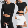 Sports Crop top Women top Yoga shirts fitness gym clothing Women's shirt Running Workout Sport T-Shirts Sports Yoga Wear