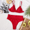 Vigorashely Red Ruflle Swimsuit Women Sexy High Waist Bikini Set 2021 Swimwear Female Brazilian Push Up Bikini Set Bathing Suit