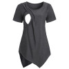 Women Blouse Maternity Casual Soft Nursing Tops T-shirt Summer Short Sleeve Pregnant Clothes Nursing Breastfeeding