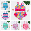 2~12Y Toddler Baby Girls swimsuit Ruffle style Girl Swimwear High quality Kids Bikini set Swimming outfit Tankini set