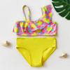 2~12Y Toddler Baby Girls swimsuit Ruffle style Girl Swimwear High quality Kids Bikini set Swimming outfit Tankini set