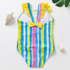 1-12Year Girls swimwear one piece Girls swimsuit Ruffle Style Children Swimwear High quality Kids Beach wear