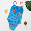 7-14Y Teenager Girls swimwear High quality Girls swimsuit Kids one piece Striped print Swimming outfit Beach wear