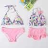 Two-pieces Ruffle Style 3~8Y Children's Swimwear Girls Swimsuit Mother And Daughter Swimsuit Family Matching Clothes