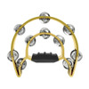 KTV Party Musical Tambourine Orff Finger-Shaped Handle Hand Bell Double Layer Hand Ring Tambourine with Metal Jingles