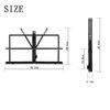 Portable Desktop Music Sheet Stand Books Holder Black Foldable Music Stand Holder Bracket For Musical Instrument Accessories