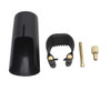 Saxophone Mouthpiece Ligature Fastener Clip Woodwind Instrument Accessories Alto Tenor Soprano Sax Leather Cover Clamp ABS Cap