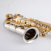 Alto Saxophone Nickel Plated Gold Key Professional Sax Mouthpiece With Case and Accessories