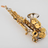 Bb Soprano Saxophone Silver Plated A golden key Brass Professional Woodwind Instrument B Flat Sax