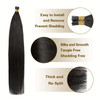 I Tip Hair Extensions Human Hair Itip Hair Extensions Human Hair Natural Black I Tip Hair Extensions Pre-bonded Real Itip Hair Extensions Human Hair 50g/50 Strands 16inch