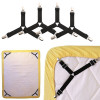 4Pcs Fastener Bed Sheet Clips Mattress Cover Blankets Holder Home Textiles Organize Gadgets Elastic Bed Sheet Grippers Belt