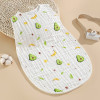 100% Cotton Six-Layer Gauze Sleeping Bag - Newborn Anti-Cold Sleeping Bag, Baby Anti-Kick Style Children's Sleeping Bag
