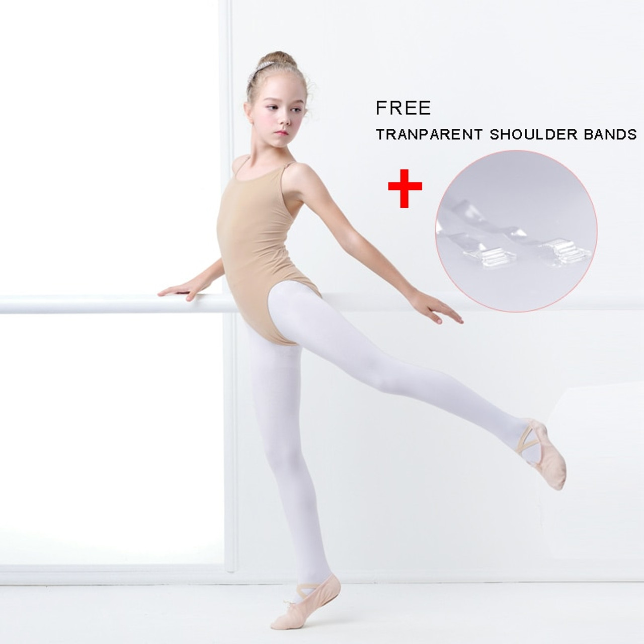 Nude Camisole Ballet Leotards For Girls Kids Seamless Underwear