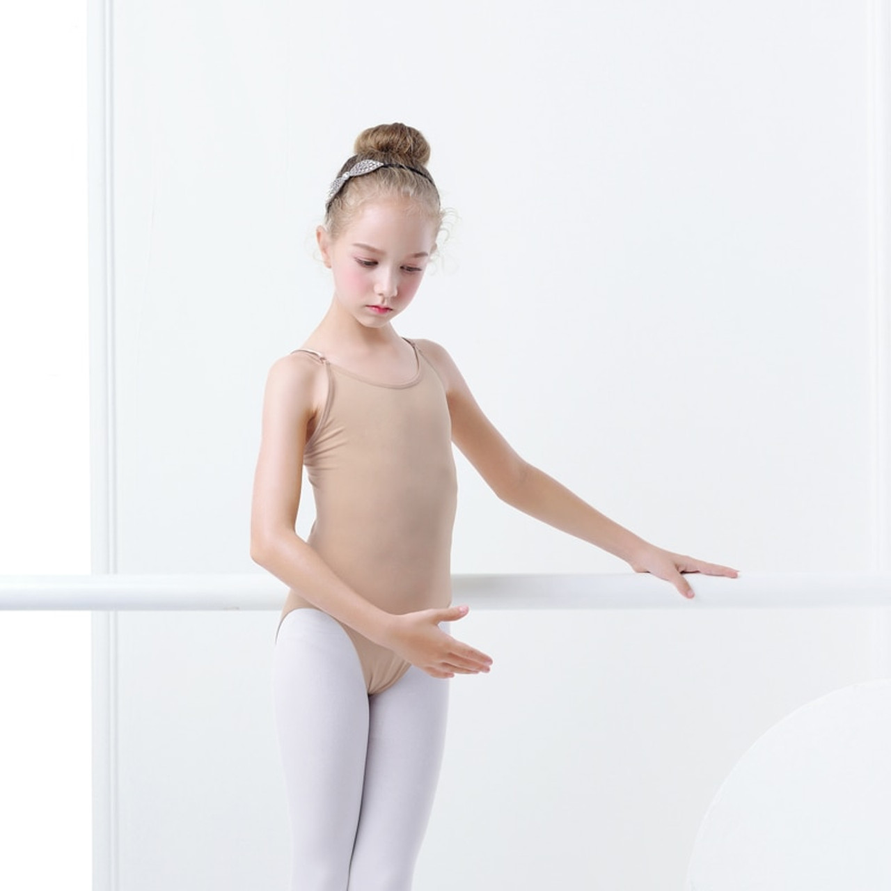 Nude Ballet Leotards for Girls Kids Dance Bodysuit Long Sleeve Underwear  Milk Silk Leotards Teen Gymnastics Leotards