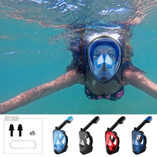 Underwater Snorkeling Full Face Adult /Children Swim Mask Set Scuba Diving Respirator Upgraded Breathing System Panoramic