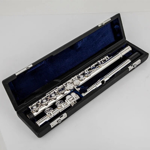 Flute Professional Cupronickel Opening C Key 16 Hole Flute Silver Plated Musical Instruments With Case and Accessories