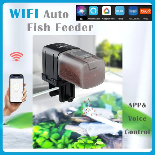 Ilonda Wifi Fish Feeder Organ Smart Control Aquarium Tank Automatic Feeding Device Timing Fishing Equipment Accessories Carp
