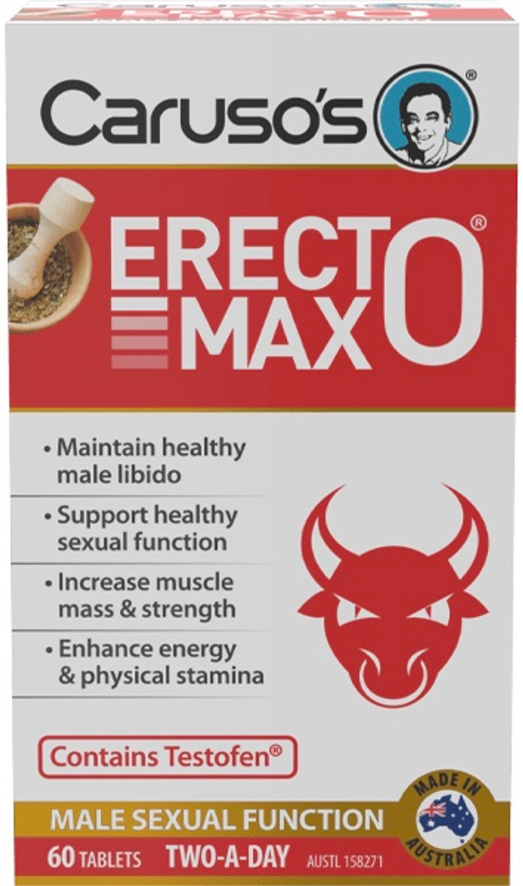 Caruso s Natural Health ErectoMax 60 Tabs Free Shipping