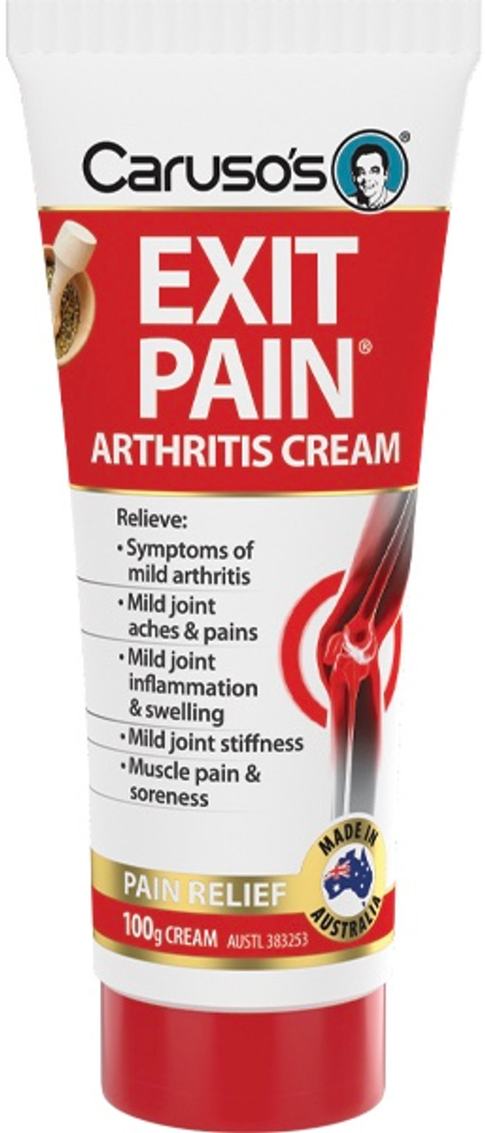 Caruso s Natural Health Exit Pain Arthritis Cream 100g Free Shipping