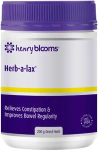 Henry Blooms Herbalax Powder 200g with Senna, Frangula, Psyllium, Dill & Liquorice for constipation, bowel regularity & digestive discomfort