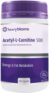 Henry Blooms Acetyl L-Carnitine 500mg 180 Caps Henry Blooms Acetyl L-Carnitine 500mg 180 Caps