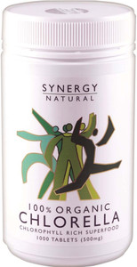 Synergy Natural Organic Chlorella 500mg 1000 Tabs Synergy Natural Organic Chlorella 500mg 1000 Tabs