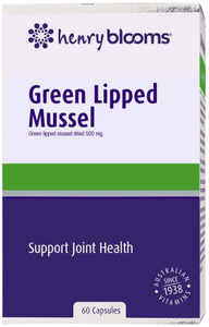 Henry Blooms Green Lipped Mussel 60 Caps Henry Blooms Green Lipped Mussel 60 Caps