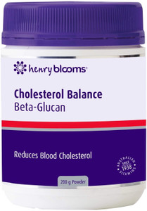 Henry Blooms Cholesterol Balance Beta-Glucan Powder 200g for healthy cholesterol levels, soluble fibre & cardiovascular health