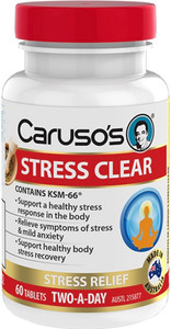 Caruso’s Natural Health Stress Clear 60 Tabs Caruso’s Natural Health Stress Clear 60 Tabs