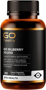 GO Healthy Bilberry Eye Support 20000mg 30 Caps GO Healthy Bilberry Eye Support 20000mg 30 Caps