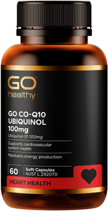 GO Healthy CoQ10 Ubiquinol 100mg 60 Caps